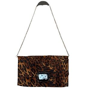 Chico’s Leopard Print Gold Chain Shoulder Bag